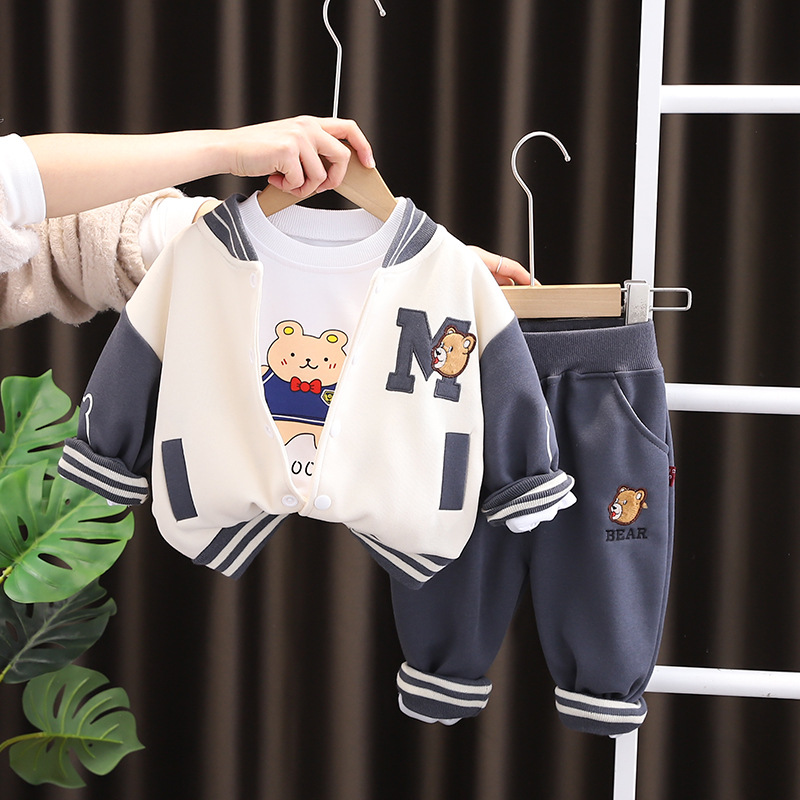 2024 New Baby Coat Spring and Autumn Baby Autumn Clothing Early Spring Top out Boys' Baseball Jacket Girls' Sweater