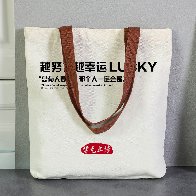 Canvas Bag Student Handbag Large Capacity 2024 New Bags Canvas Bag Portable Text Bag One Piece Dropshipping