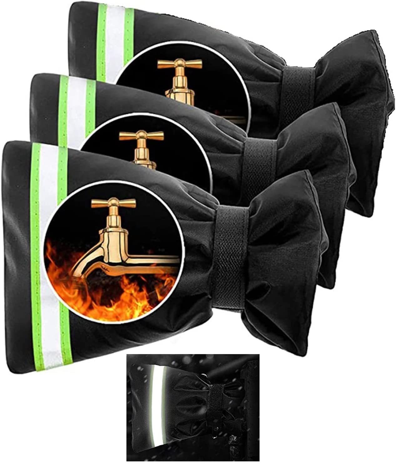 户外水龙头罩冬季水龙头防冻保护罩反光条保温防结冰水龙头保护套