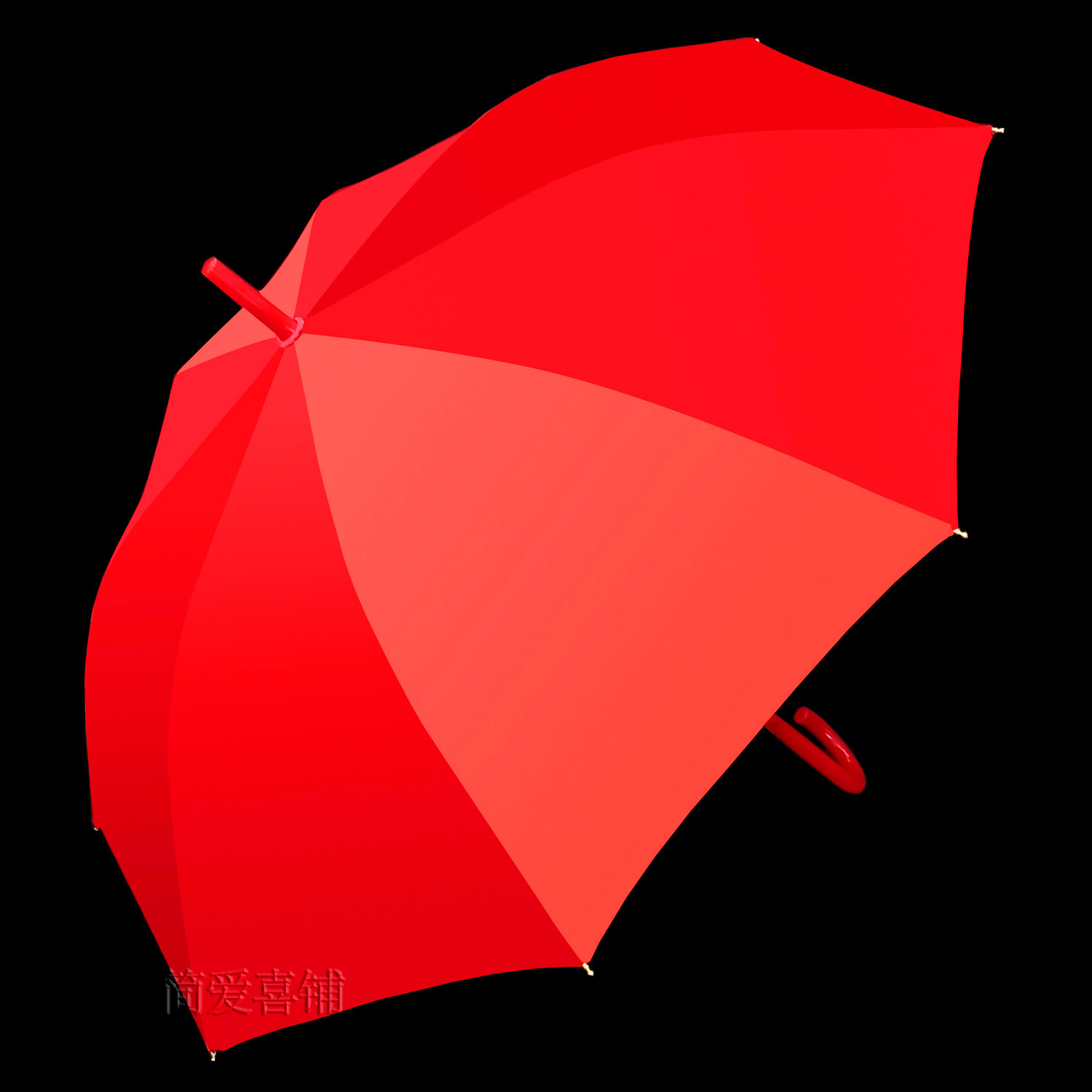 结婚雨伞长柄出嫁新娘红伞纯色学校表演演出团体小红伞运动会红伞