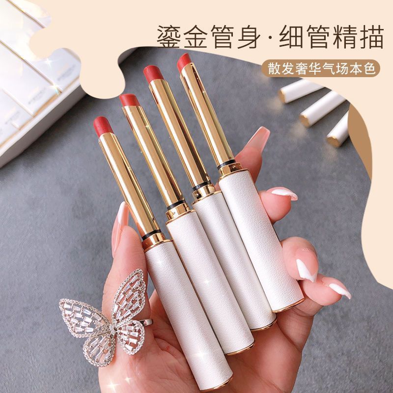 网红日记款完美小细管雾面丝绒口红哑光平价唇彩不掉色的口红批发