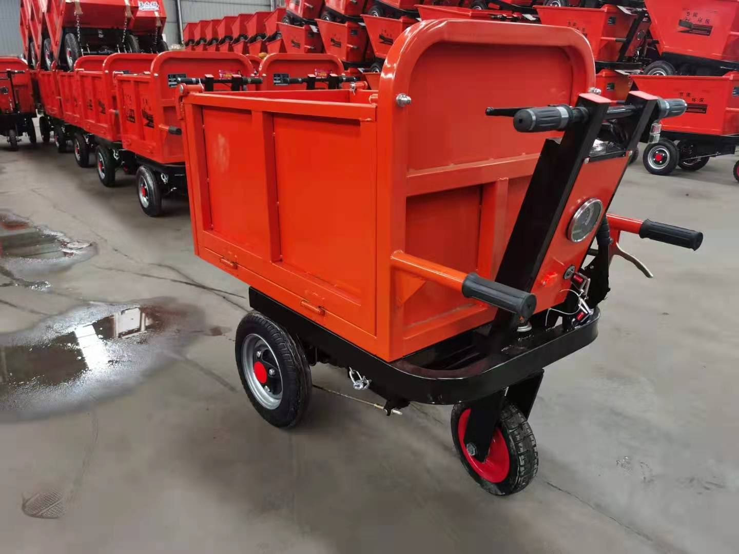 建筑运输三轮车 手推式电动三轮拉货车农用翻斗三轮车