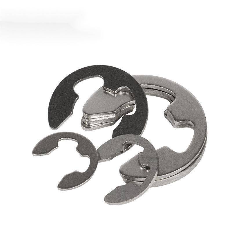 扁平卡簧304不锈钢开口挡圈e型扣弹性弹簧挡片m3m4m5m6m8m9m10m15