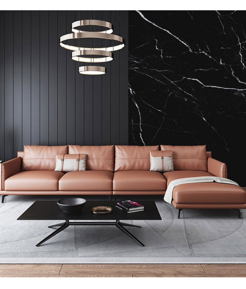 真皮沙发意式极简头层牛皮轻奢沙发组合现代简约客厅大小户型沙发