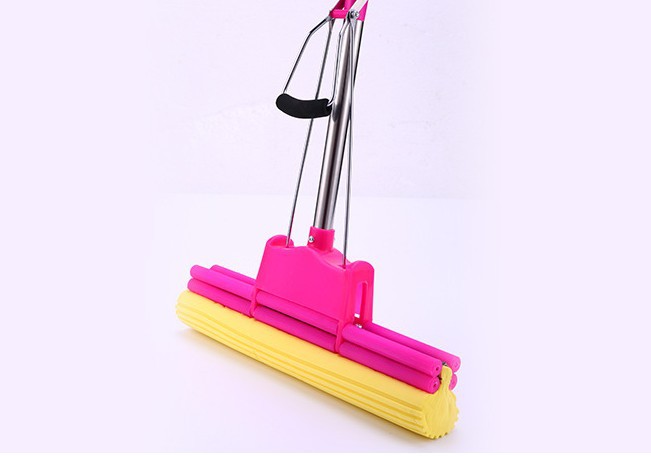 Wholesale 27 Stainless Steel Telescopic Roller Water Mop PVA Mop Hand Wash-Free Absorbent Sponge Dual-Use Replacement Mop