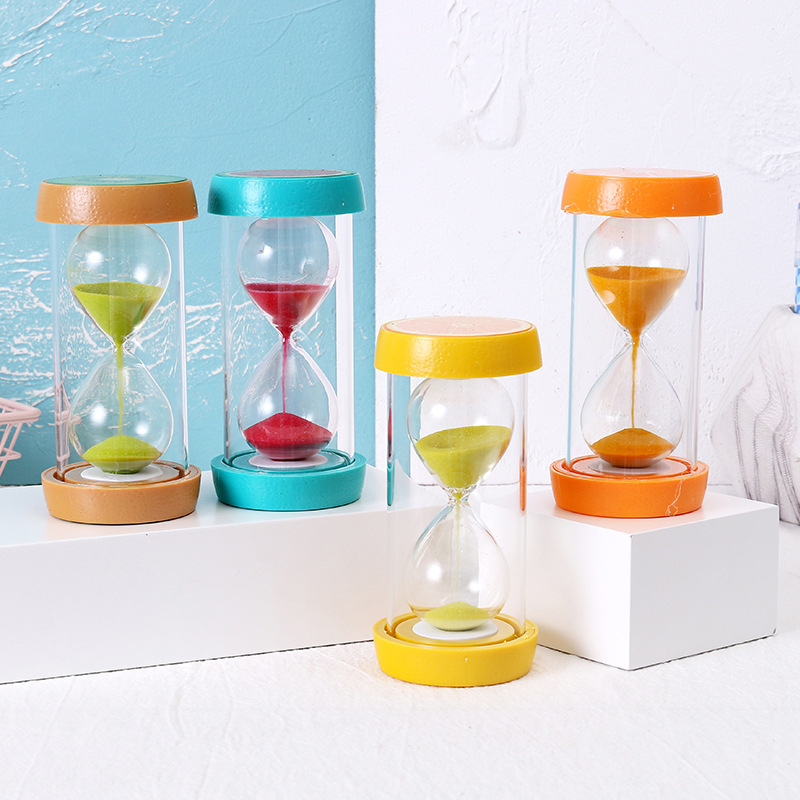 乡村田园彩色流沙水果沙漏双层玻璃安全防摔计时器儿童节生日礼物
