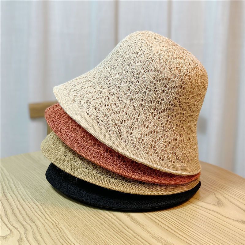 new hat women‘s summer double-sided bucket bucket hat korean style japanese style versatile slimming woven sun protection beach folding