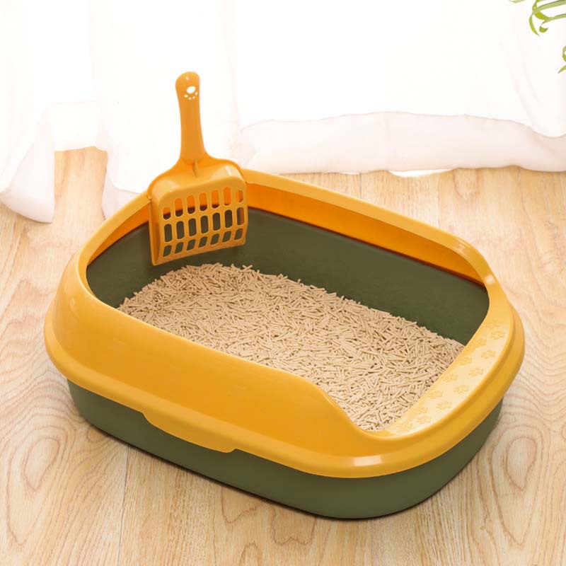 Litter Box Home Large Cat Litter Basin Semi-Closed Cat Litter Cat Litter Box Pet Cat Toilet Pet Supplies