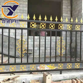 工厂方管铁艺大门  学校生态园锌钢门  村口方管焊接栅栏门牌坊