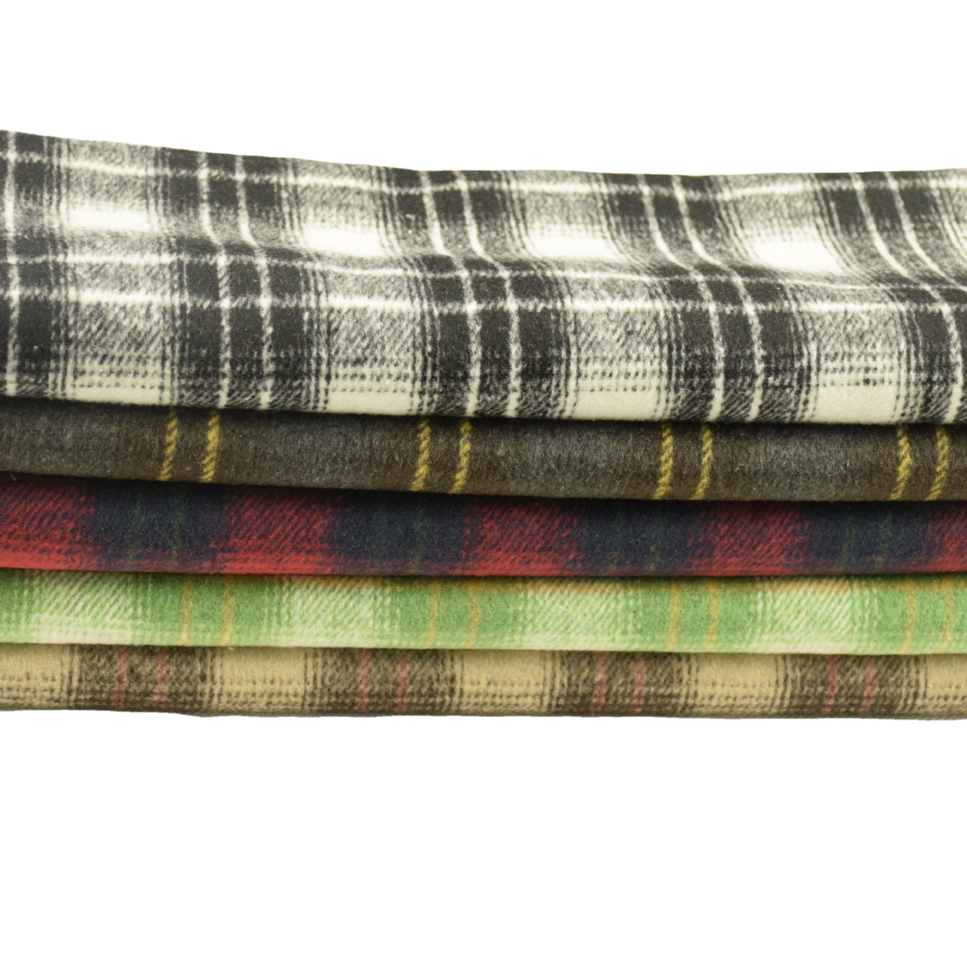 大衣磨毛格子面料 女装格子粗纺毛呢 秋冬时装外套大衣服装面料