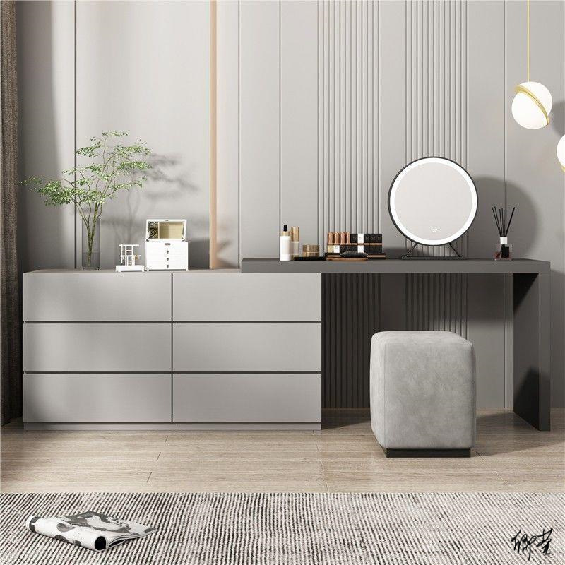 梳妆台电视柜一体 实木北欧电视柜现代梳妆台民宿电视柜组合婚房