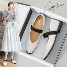 奥古狮登玛丽珍女鞋2023年秋季新款时尚法式温柔仙女风粗跟小皮鞋
