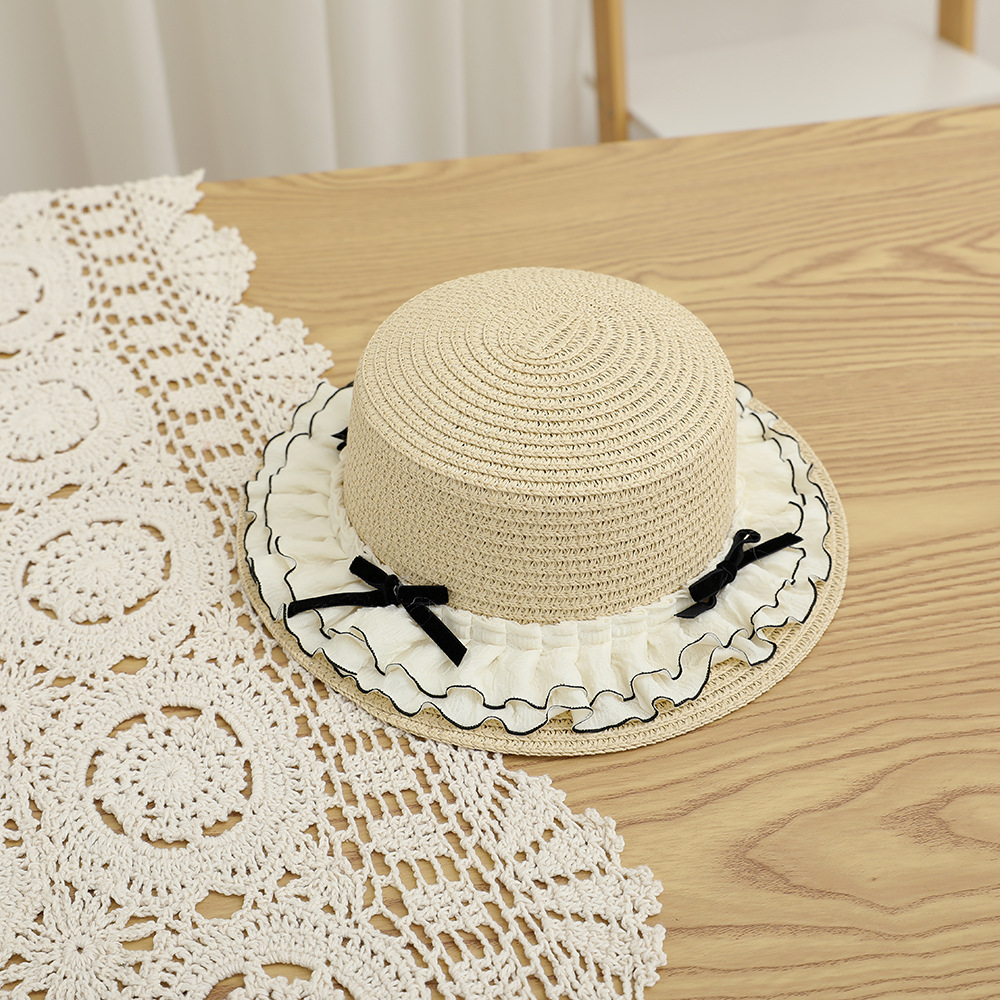 Parent-Child Xiaoxiang Wind Net Red Summer Sun Protection Beach Straw Hat Children's Crossbody Coin Purse Sun Protection Straw Hat Bag Set