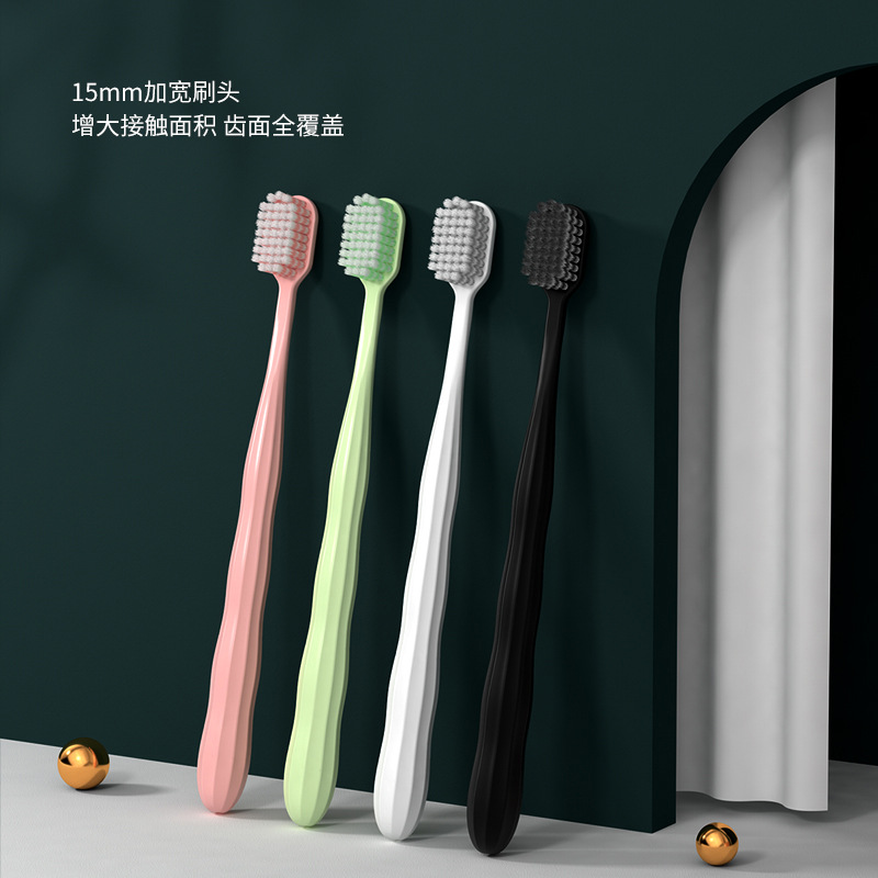 Toothbrush Soft Hair Spiral Medium Hair Adult Toothbrush Household Advanced Factory in Stock Crystal Box Toothbrush Soft Hair Wholesale