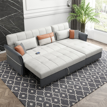 科技布沙发床可折叠两用客厅贵妃多功能可收纳小户型不占地方的床