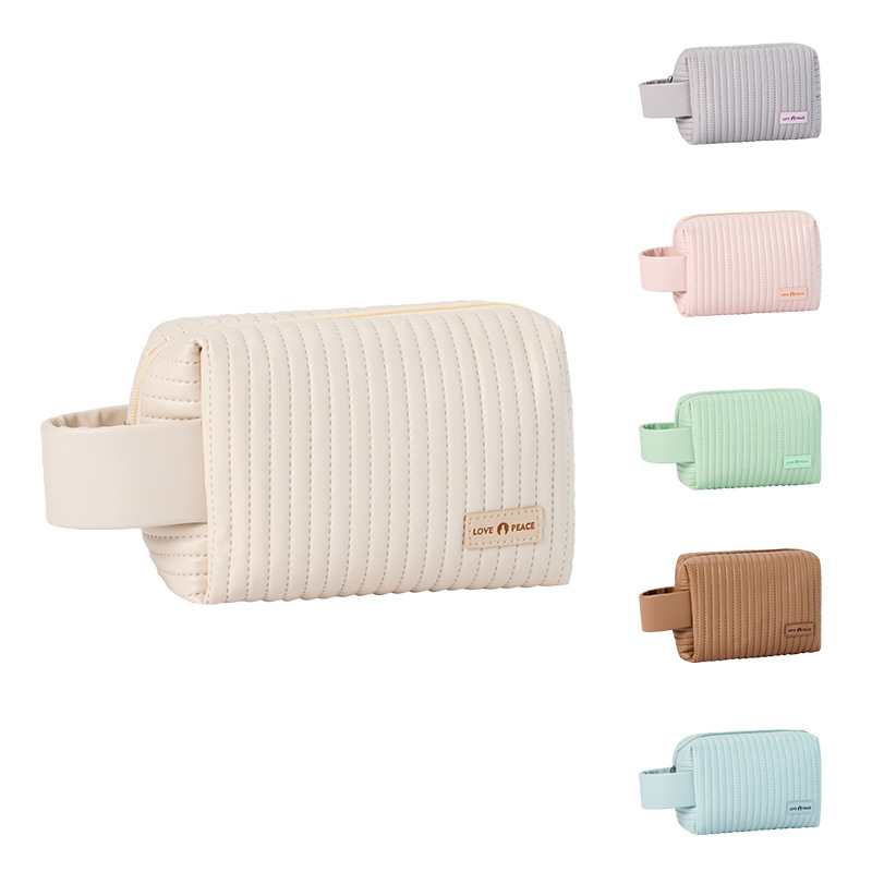 New Octagonal Cake Cosmetic Bag Candy Color Square Cosmetic Bag Toiletries Storage Bag Cosmetic Bag Wholesale