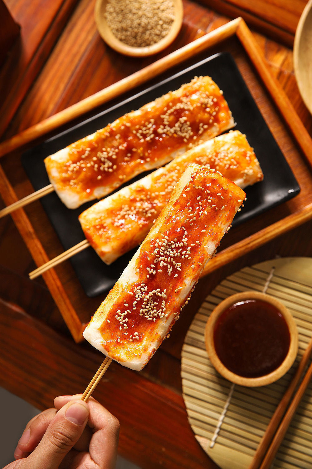 网红商用粿烧烤白果炸年糕酱片炒年糕条嵊州打糕20根装