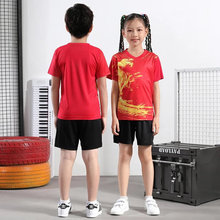儿童乒乓球训练服运动服套装男童羽毛球服女童乒乓球服速干龙服装