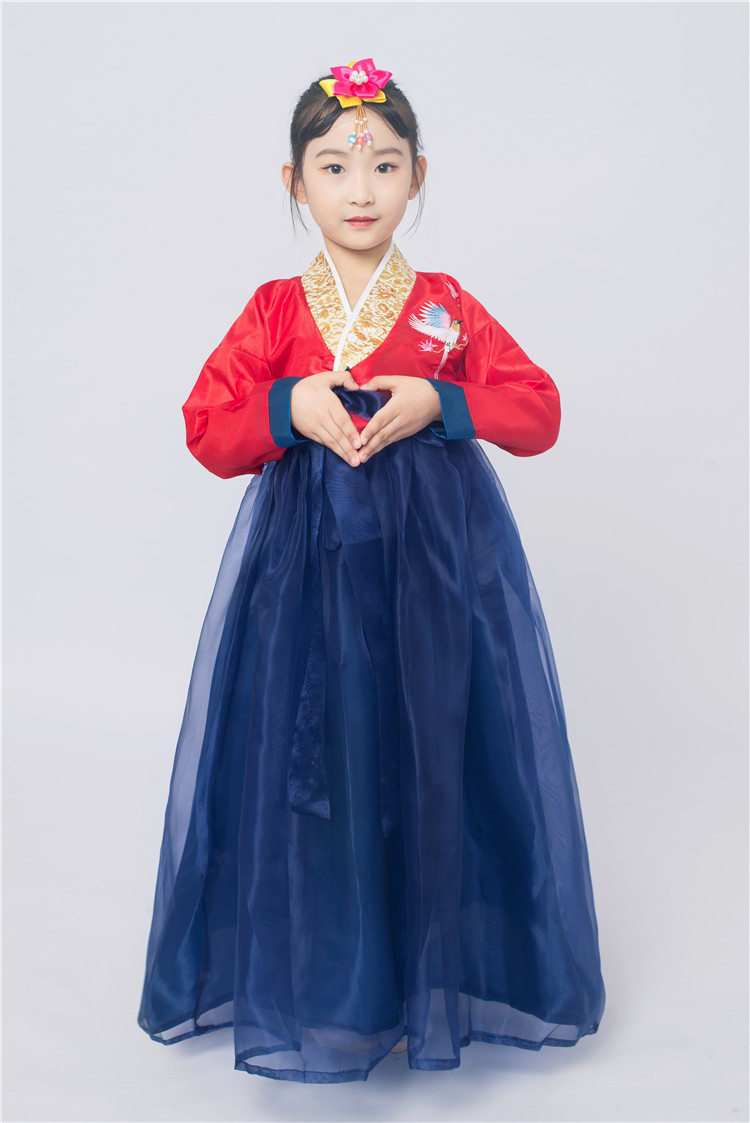 韩国儿童韩服礼服公主裙民族朝鲜族服装古装演出服女童舞台表演服