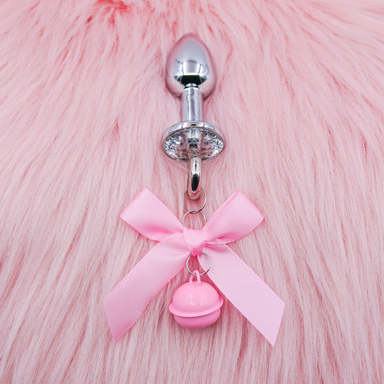 铃铛蝴蝶结情趣肛塞乳夹铃铛拉珠后庭尾巴可爱情趣调情情侣用品