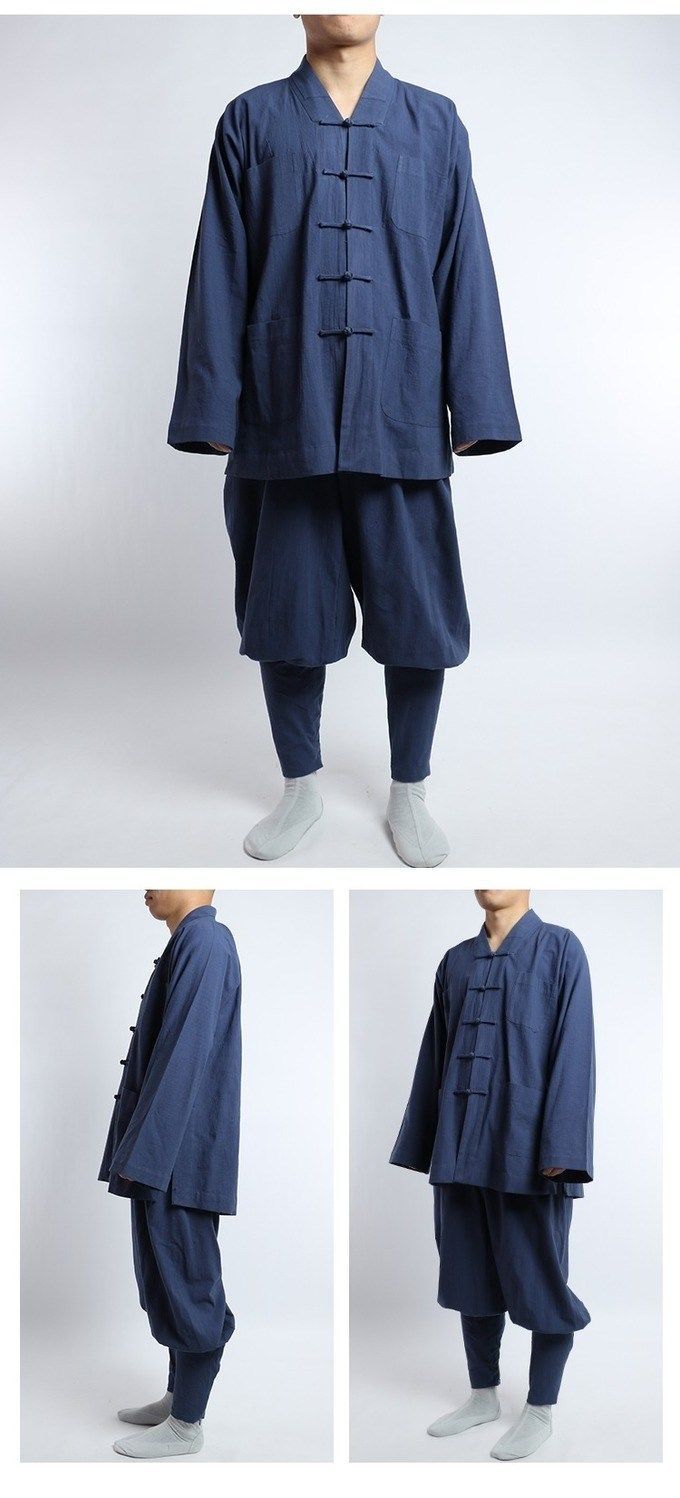 免绑腿僧服棉麻夏季短褂僧袍和尚服薄款僧衣小褂比丘尼师父套装