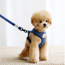 厂家直供狗狗牵引绳背心式泰迪小型犬宠物胸背带狗链遛狗绳用品