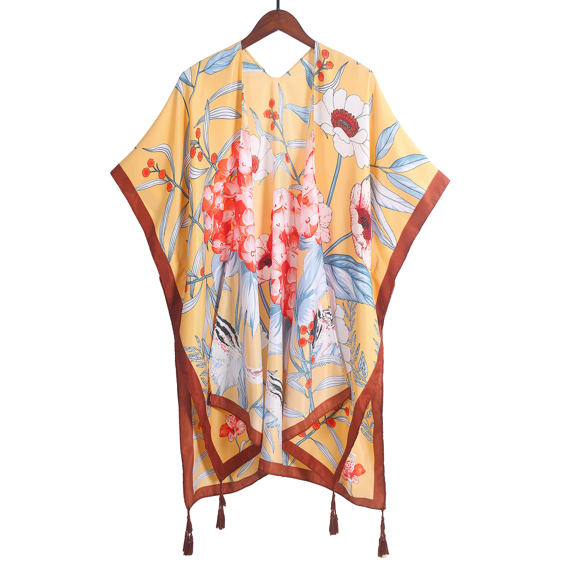 Spring and Summer European and American New Beach Sun-Proof Sun Protection Clothing Printed Bohemian Pattern Fashion Cardigan Blouse Shawl