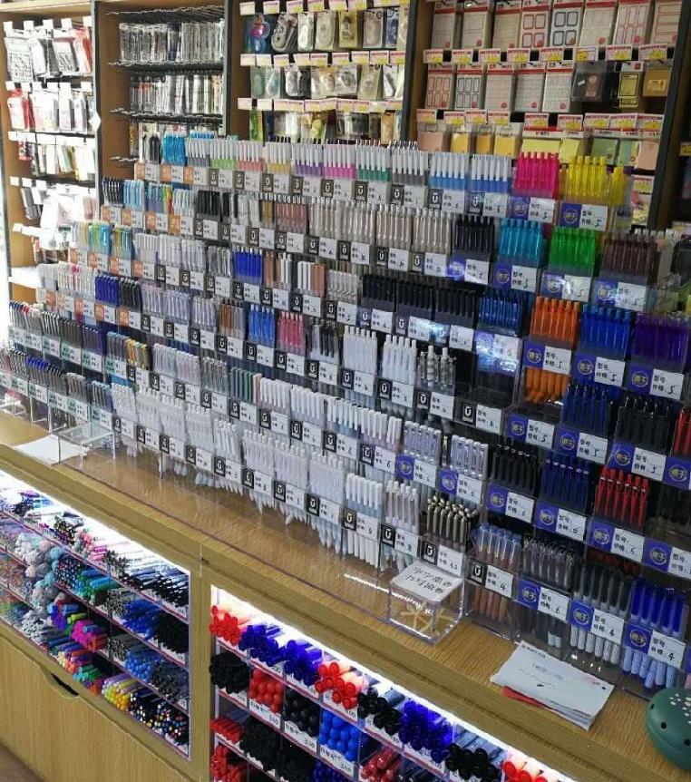 亚克力文具店书店超市上笔架透明陈列阶梯收纳多层上笔架展货架