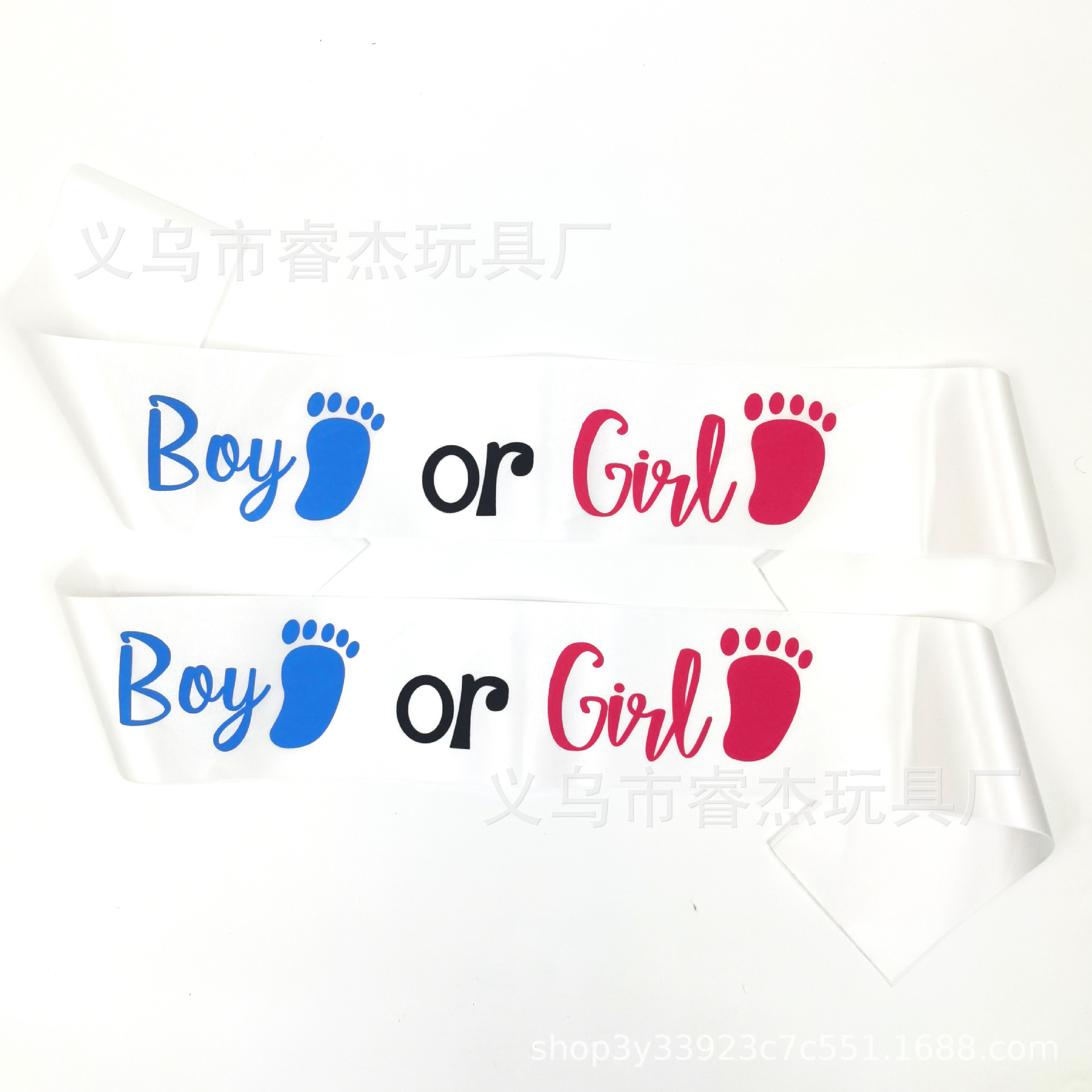 Welcome Party Pink Blue Boy Or Girl Shoulder Strap Boy Or Girl Gender Reveal Etiquette Strap