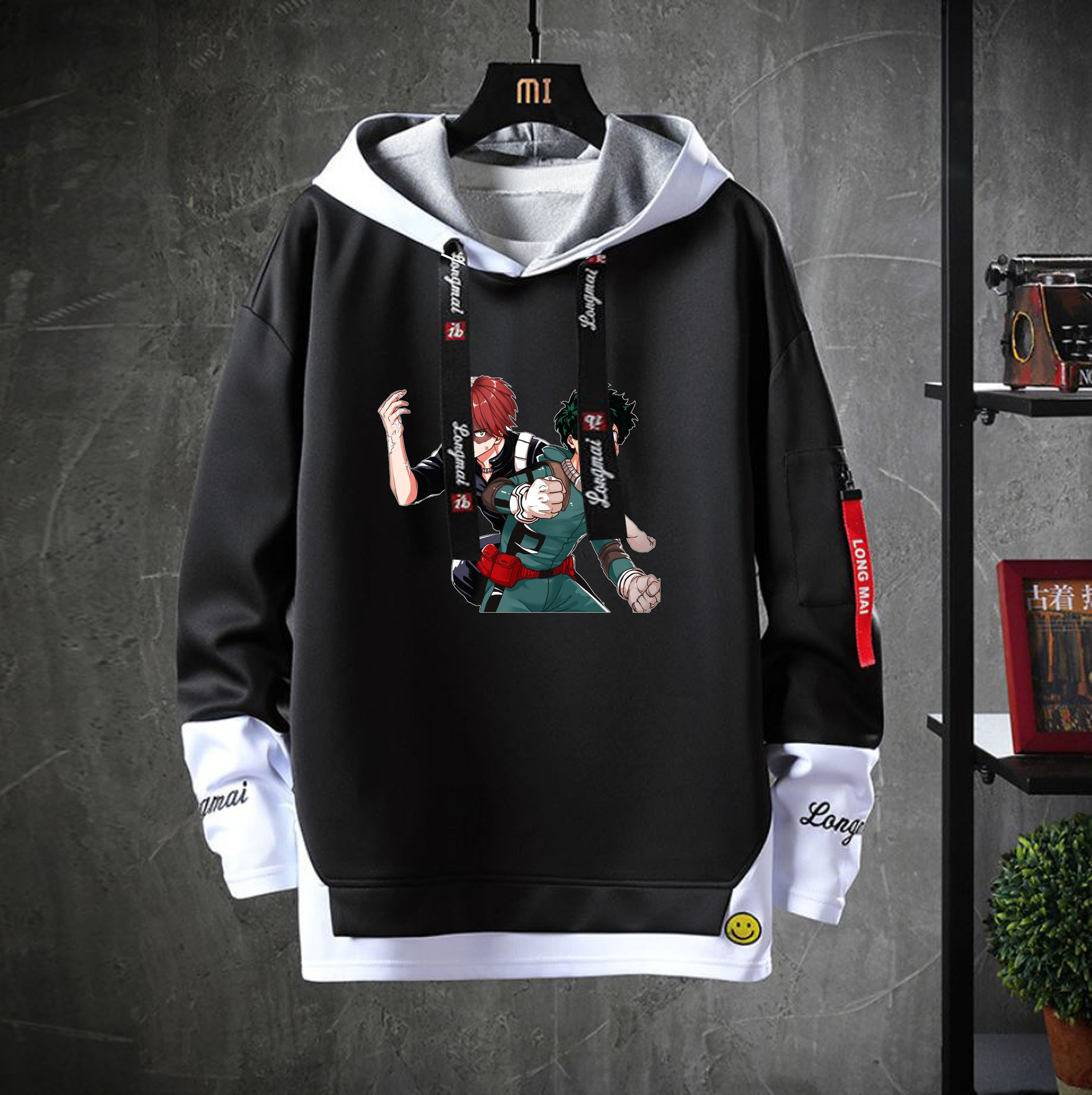 我的英雄学院 动漫周边学生连帽卫衣青少年衣服外套连帽衫定制