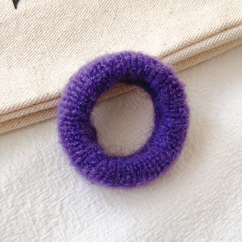 Korean Style Candy Color Plush Hair Rope Hair Ring High Elastic Hair Bands No Lapping Defect Bold Children's Hair Accessories Towel Ring Wholesale