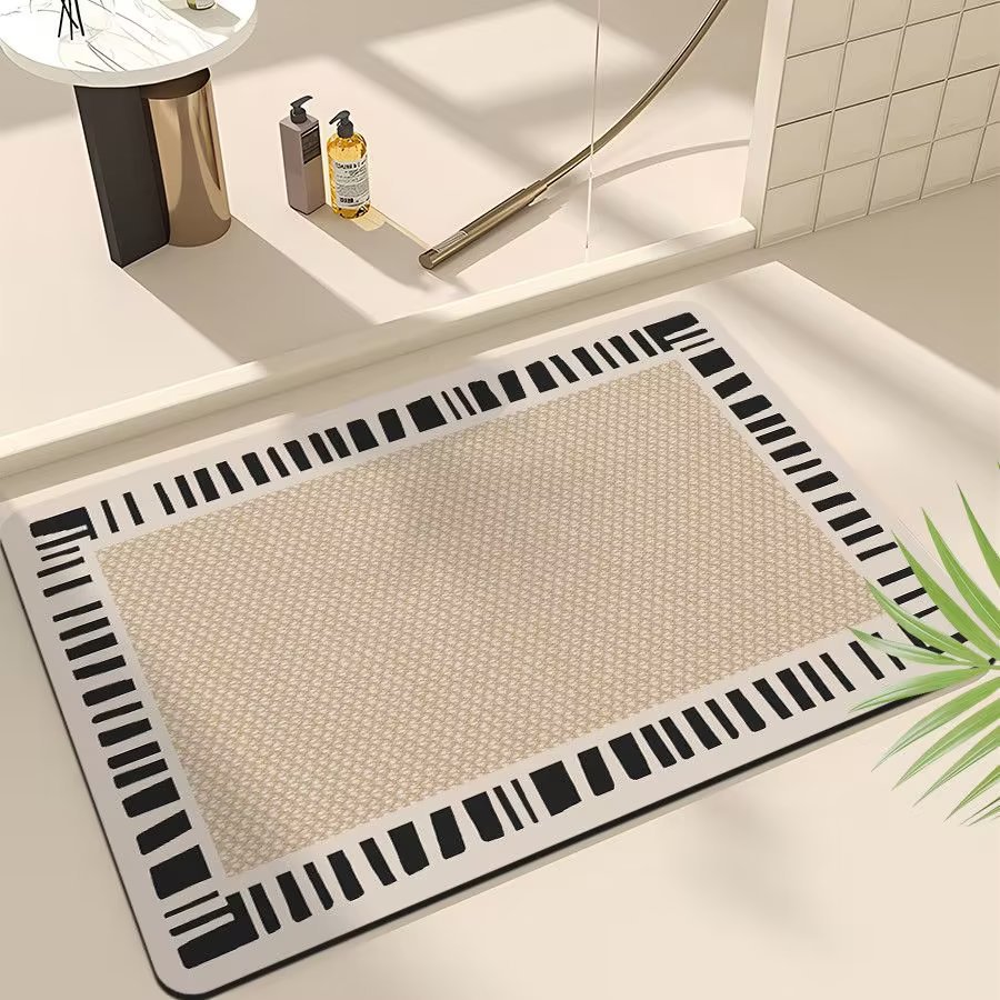 Chinese-Style Simple Bathroom Carpet Household Entrance Door Mat Absorbent Stain-Resistant Door Mat Bathroom Entrance Floor Mat