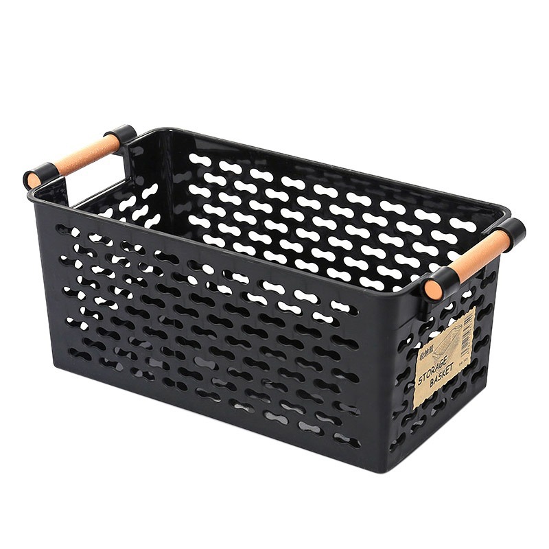 Japanese-Style Plastic Hollow Storage Basket Sundries Storage Basket Bathroom Desktop Cosmetics Basket Kitchen Storage Box