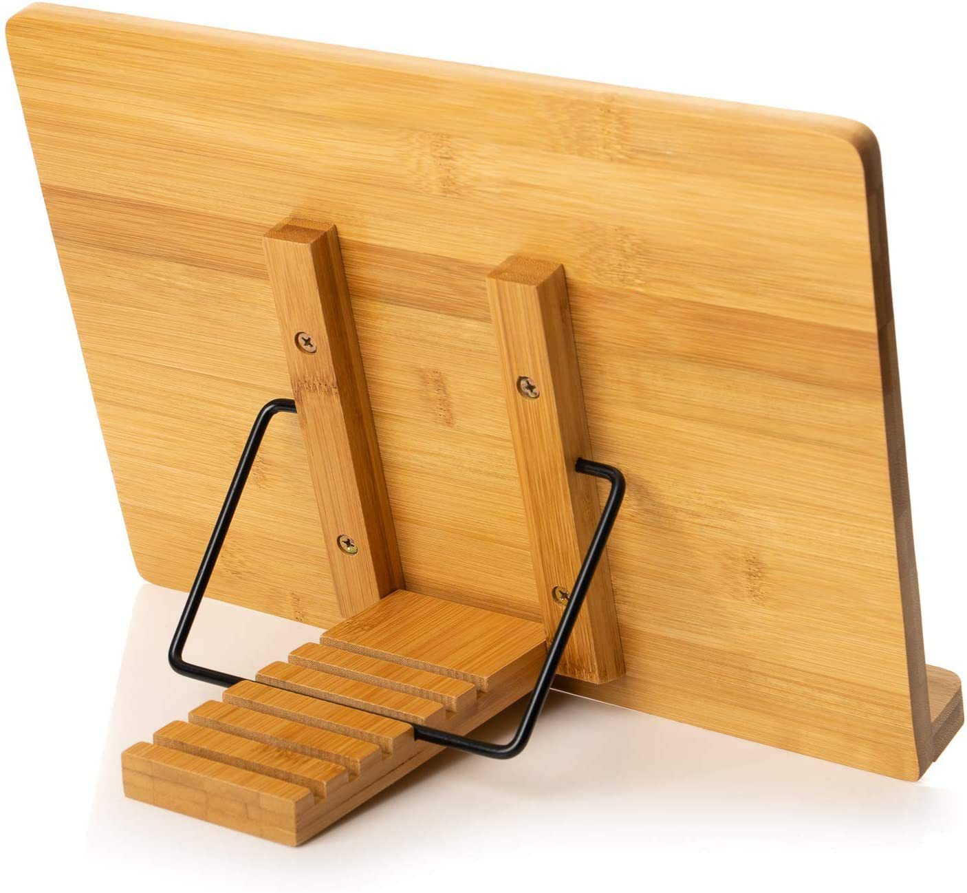 批发竹木书立夹固定书本学生读书看书支架阅读架书架简约临帖架