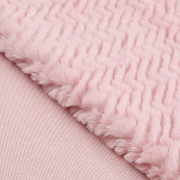 法兰绒提花波浪纹珊瑚绒兔毛编织兔喷花家纺玩具服装抱枕地毯面料