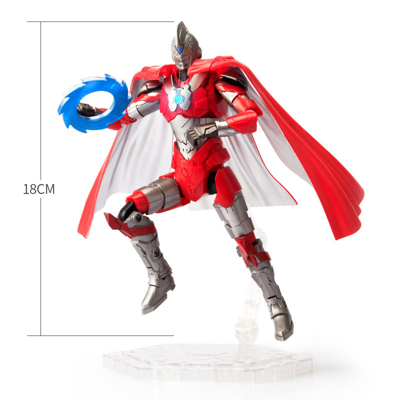 Jinjiang Ut5519abc Genuine Ultraman Ultraman Armor Multi-Movable Joint One-Click Luminous Doll Toy