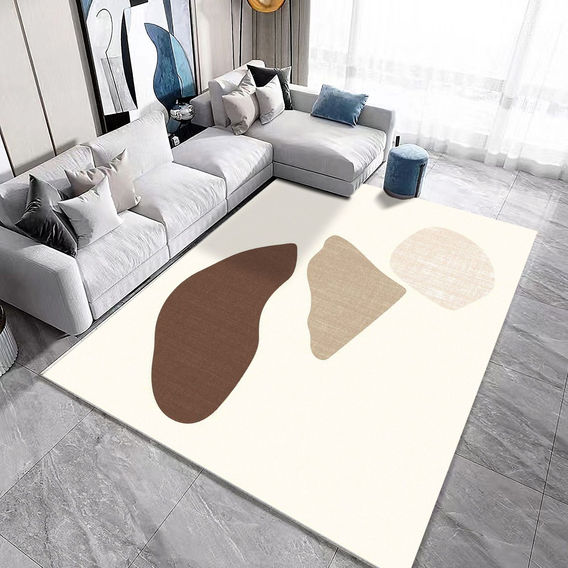 Modern & Minimalism Living Room Carpet Plush Bedroom Bedside Cushions Household Large Area Full-Laid Cashmere Carpet Floor Mat