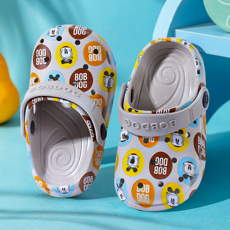 Bobdog Children's Hole Shoes Cartoon Printed 1-5 Years Old Boys Girls Toddlers Eva Sandals Sandals