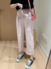 22 summer new pattern Versatile Show thin Straight pants Little Curling Paige Nine points Western-style trousers