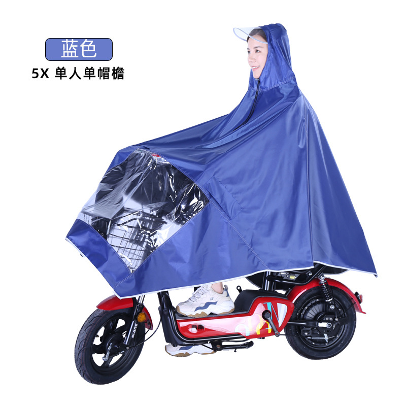 Electric Bike Raincoat Special Thicken and Lengthen Single Double Motorcycle Poncho Riding Battery Car Shangqiu Raincoat Wholesale