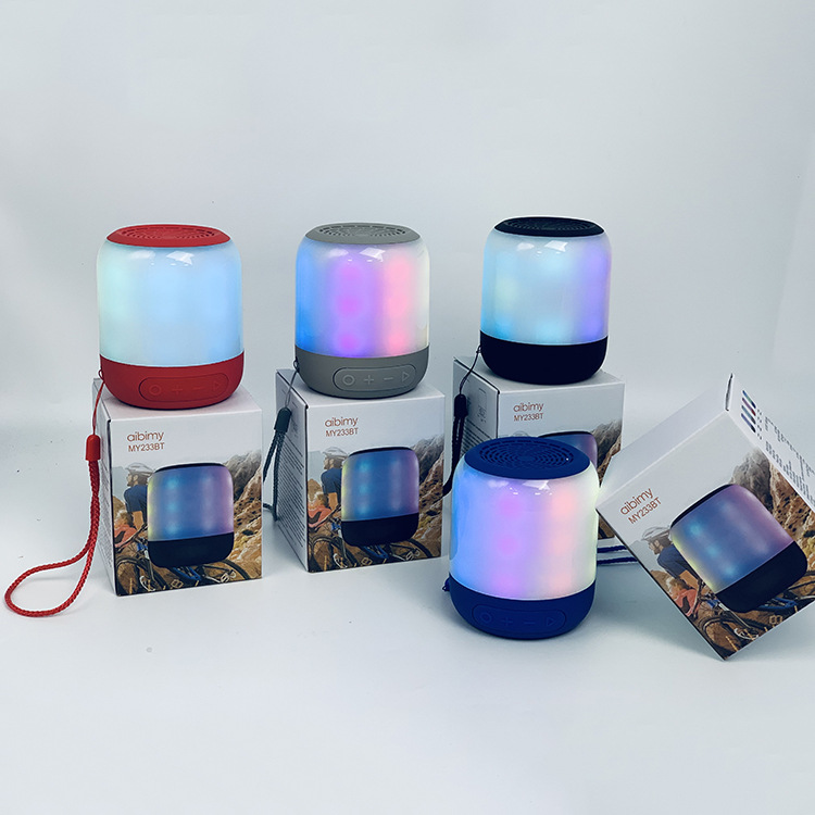 my-233bt colorful glowing bluetooth speaker color changing subwoofer gradient home living room color light audio colorful light