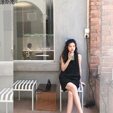 白色吊带连衣裙女法式简约气质洋气高级感小个子温柔风无袖背心裙