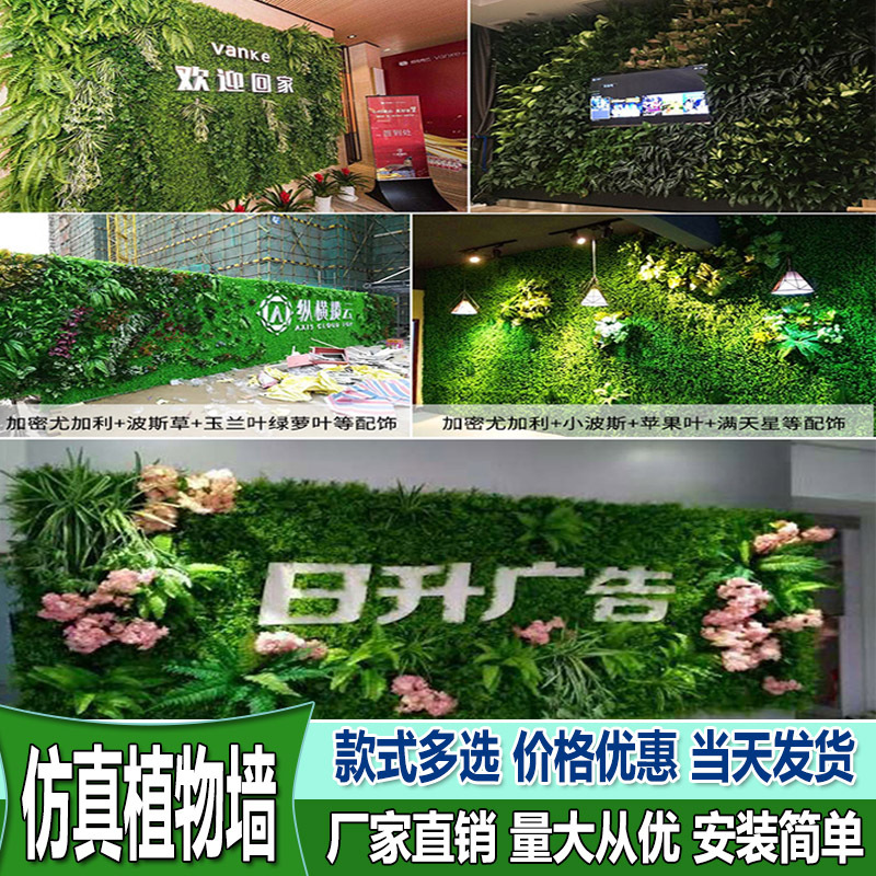假草坪仿真植物墙室内客厅阳台壁挂塑料绿植草皮装饰绿化背景花墙