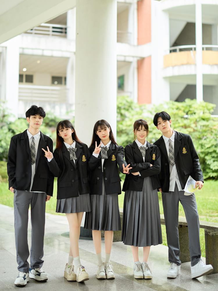 t合唱团朗诵演出服高中生运动会班服学院风三件套初中学生校服套