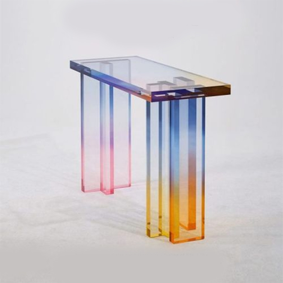 渐变色炫彩镭射透明黑色亚克力板有机玻璃半透定做加工定制uv印刷