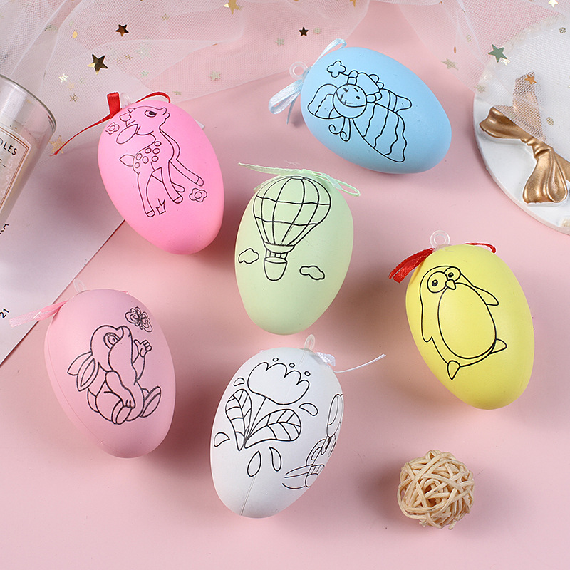 Easter Egg Diy Handmade Coloring Egg-Shell Painting Egg Wholesale Christmas Egg Stall Toy Children's Prizes