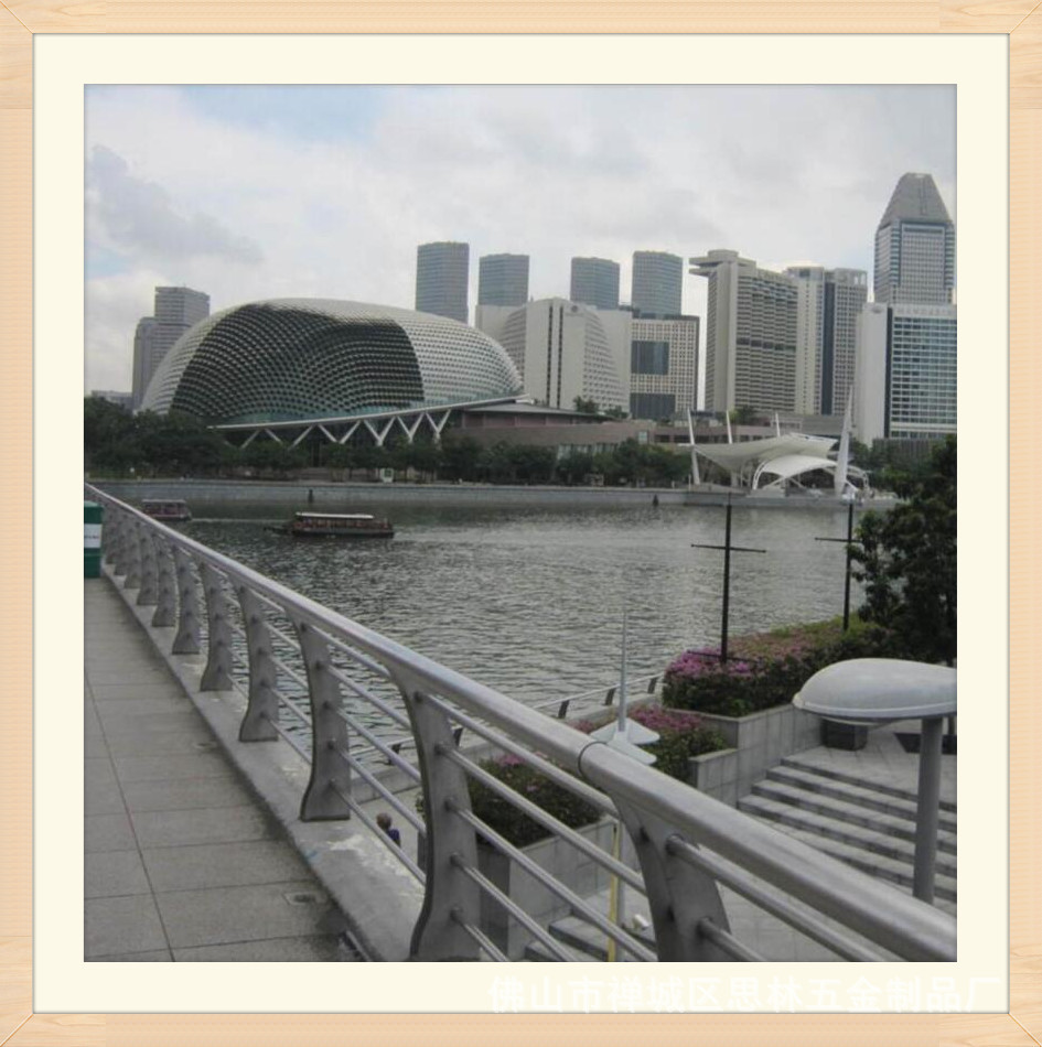 定制新加坡样式不锈钢河道护栏 河道杆 广东工艺 佛山厂家