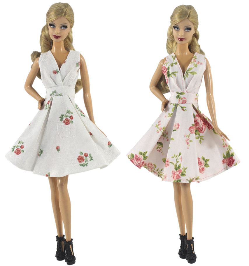 11寸30厘米换装娃娃衣服超模doll clothes 玩具洋娃娃衣服 花色裙