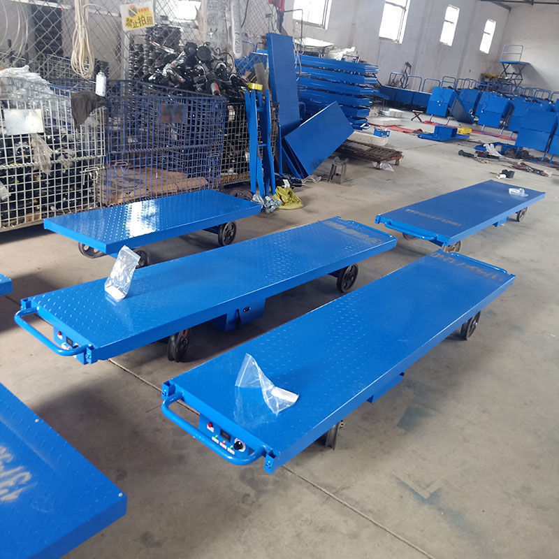 出售温室大棚养殖场电动轨道搬运车 电动遥控平板运输车