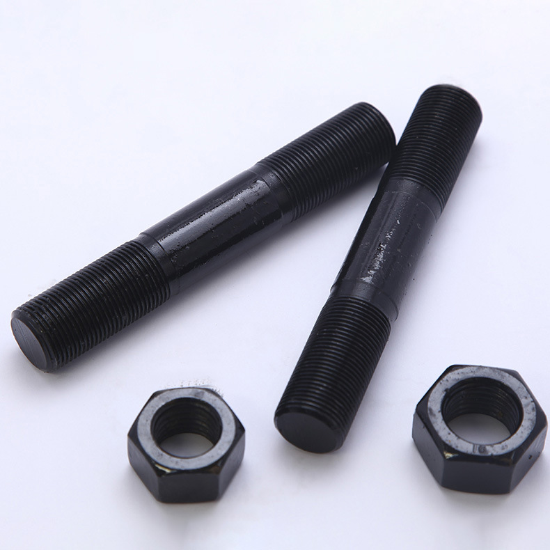 Factory in Stock Wholesale Slewing Bearing Bolt Screw Rod Screw Stud Spot Black Stud 8.8 Grade